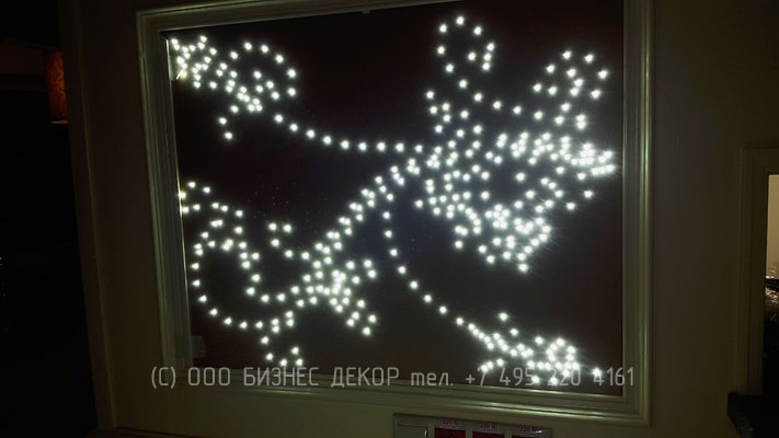 БИЗНЕС ДЕКОР. Панели с точечными светодиодами для кафе ШОКОЛАДНИЦА (Москва, ТЦ Метрополис)